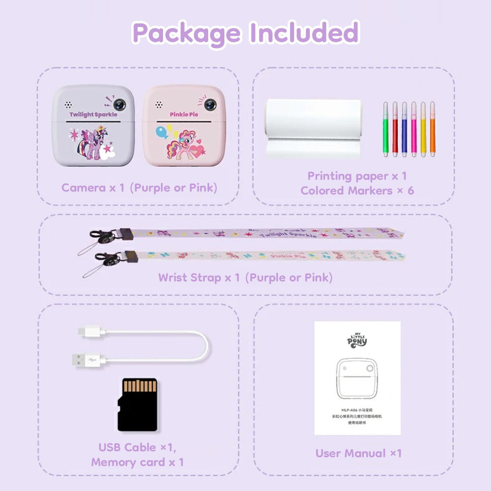 My Little Pony Rainbow Vibe Series – Kids Digital Camera with Games, Filters & Stickers | Children’s Shockproof HD Camera