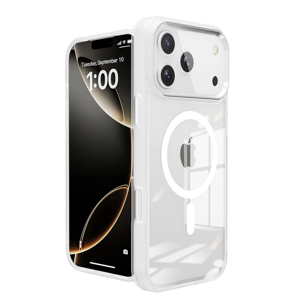 Metal Camera Lens Transparent Case Cover with Magnetic Ring for iPhone 17 Pro