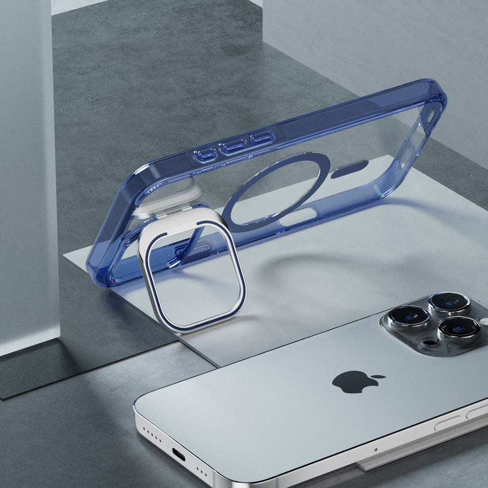 Lens Flip Stand Transparent MagSafe Case for iPhone 16 Pro Max