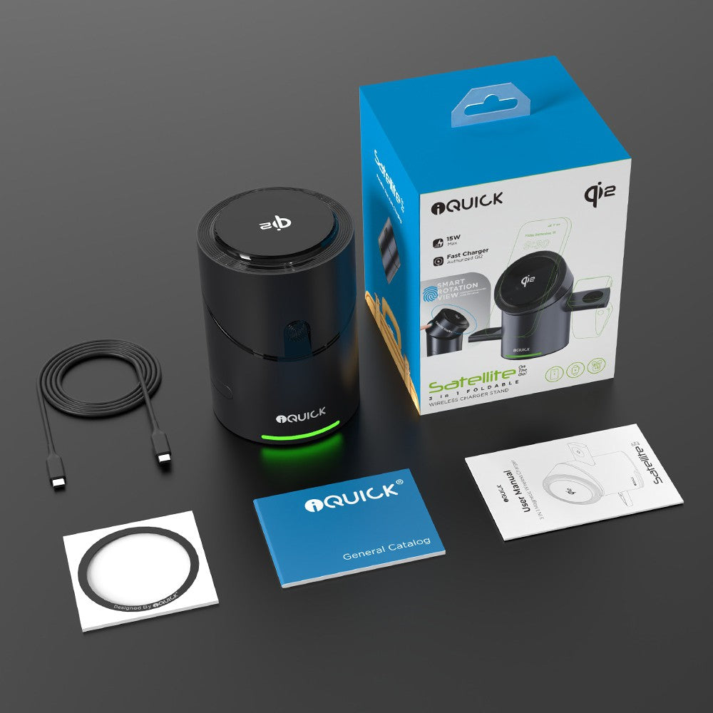 Satellite CBT-10Q 3-in-1 Foldable Wireless Charger Stand