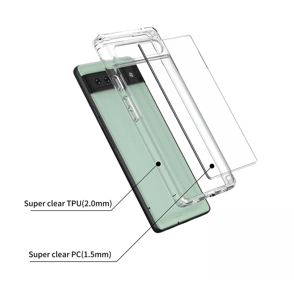 High Quality Acrylic TPU Hybrid Transparent Case for Google Pixel 7