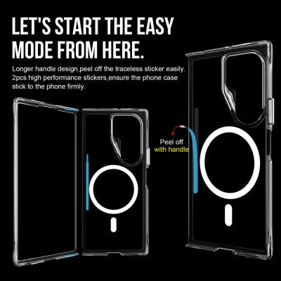 Crystal Clear Transparent Case Cover with Magnetic Ring for Samsung Galaxy Z Fold 7 – Shockproof Slim TPU Magnetic Clear Cover