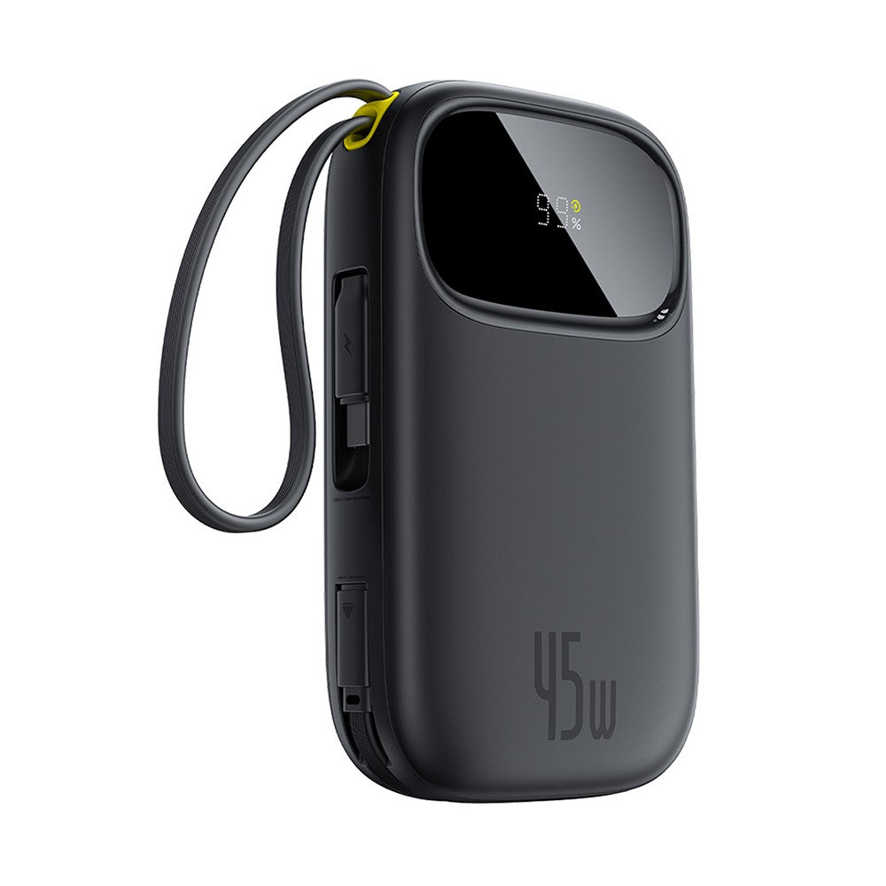 EnerFill FC31 Digital Display Power Bank – 10,000mAh, 45W Fast Charging, Dual Built-In Cables