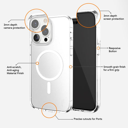 PURE MagSafe Shock Proof Case for iPhone 16 Pro Max - Clear