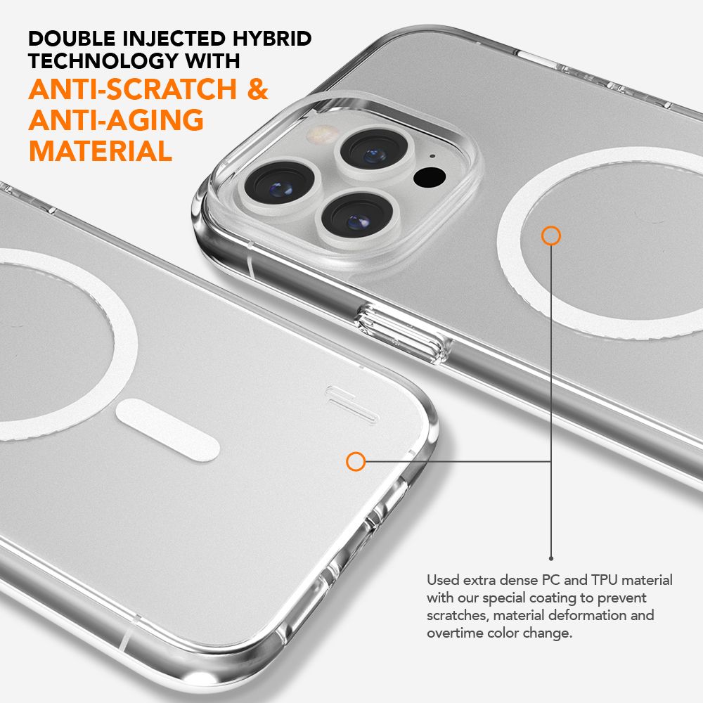 PURE MagSafe Shock Proof Case for iPhone 16 Pro Max - Clear