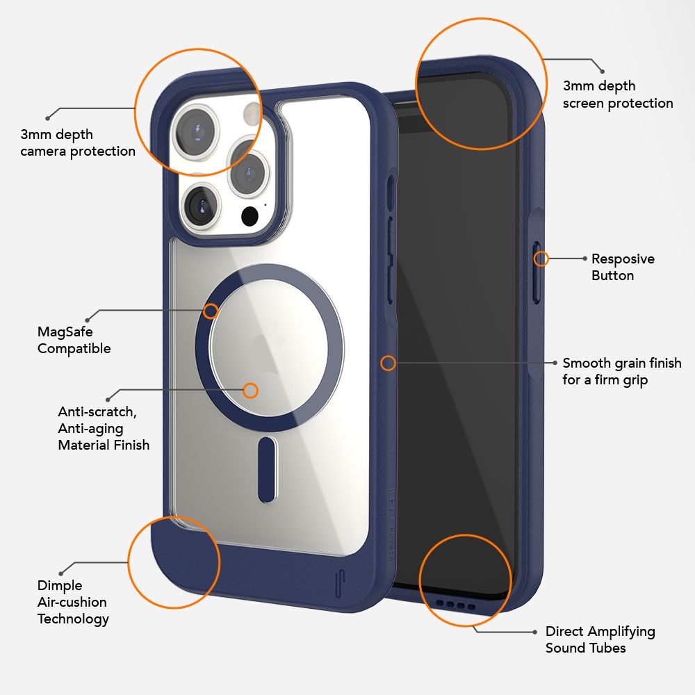 G-MODEL MagSafe Shock Proof Case for iPhone 16 Pro Max - Navy