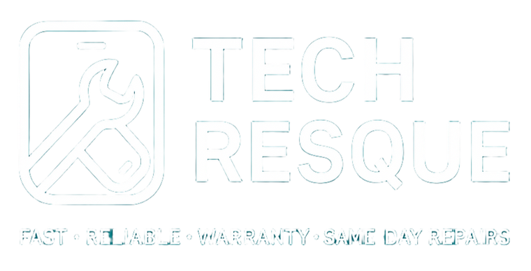 Tech Resque logo with a wrench icon on a teal background