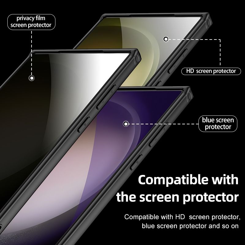 Aero Glide MagSafe Compatible Shock Proof Case for Samsung Galaxy S25 Ultra - Clear