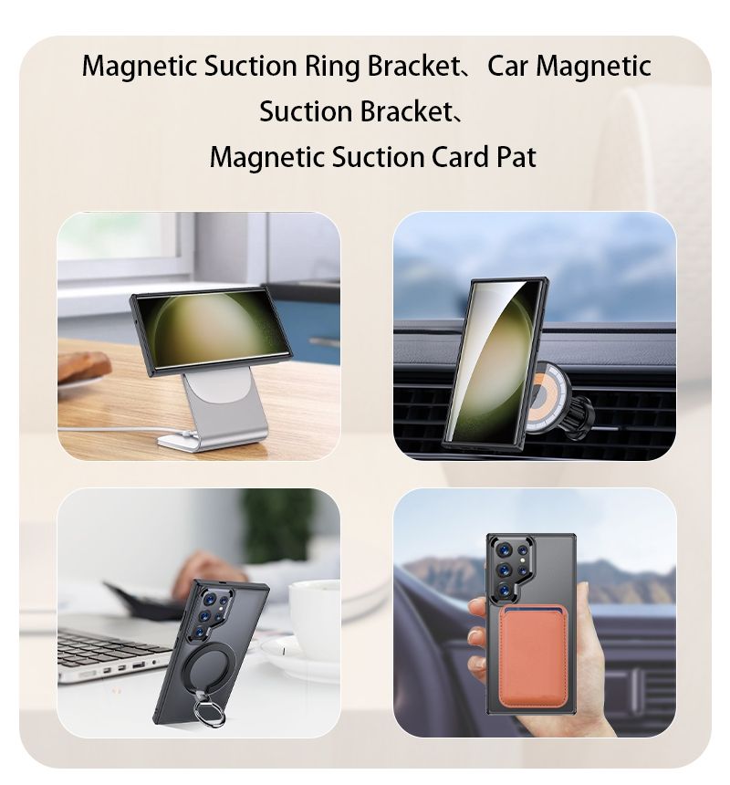 Aero Glide MagSafe Compatible Shock Proof Case for Samsung Galaxy S25 Ultra - Clear