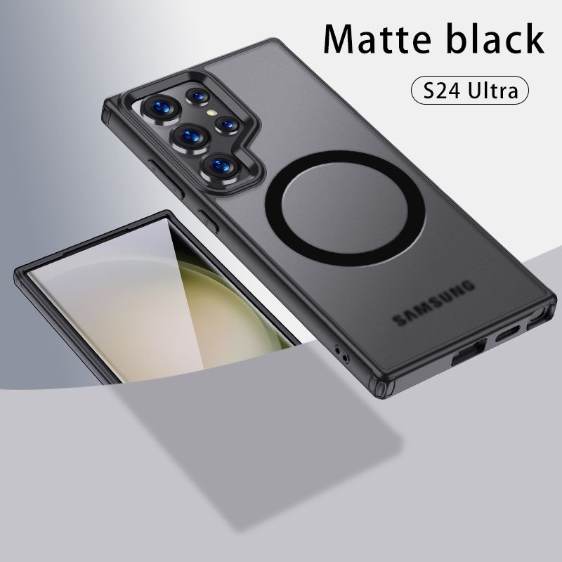 Aero Glide MagSafe Compatible Shock Proof Case for Samsung Galaxy S25 Ultra - Black