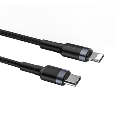 iQuick Braided USB-C to Lightning Cable | 1M Fast Charging