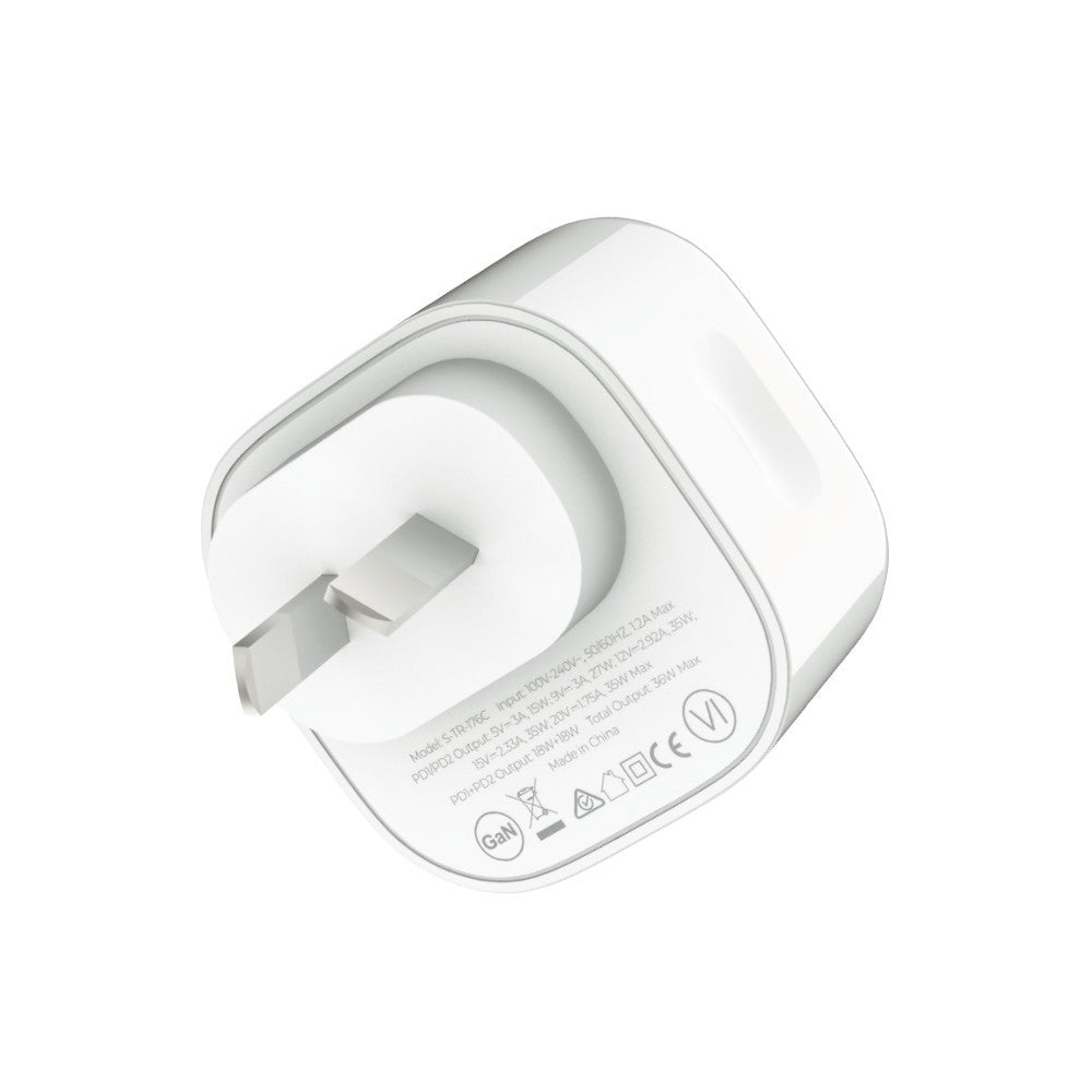 NANO Energy 1 35W USB-C Dual Ports Charging Adapter - White