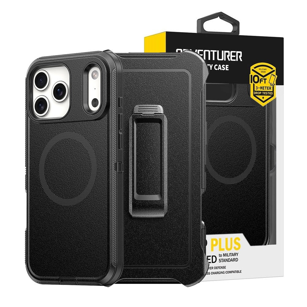 Shockproof Robot Armor Hard Plastic Belt Clip Case Cover with Magnetic Ring for iPhone 17 Pro Max