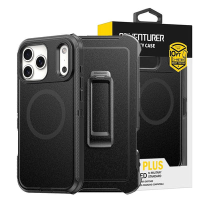 Shockproof Robot Armor Hard Plastic Belt Clip Case Cover with Magnetic Ring for iPhone 17 Pro Max
