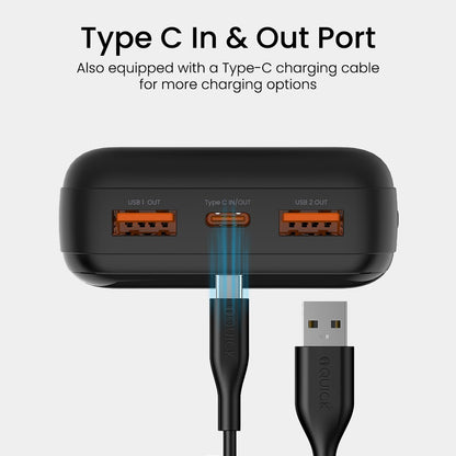 POWER SQUARE 0 Digital Display Power Bank 20000mAh 22.5W