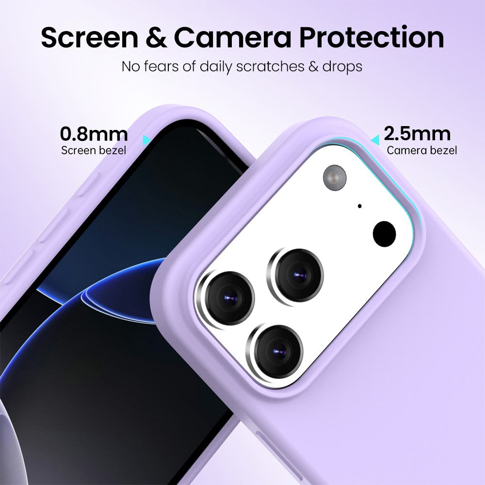 Liquid Silicone Case Cover with Magnetic Ring – For iPhone 17 Pro Max