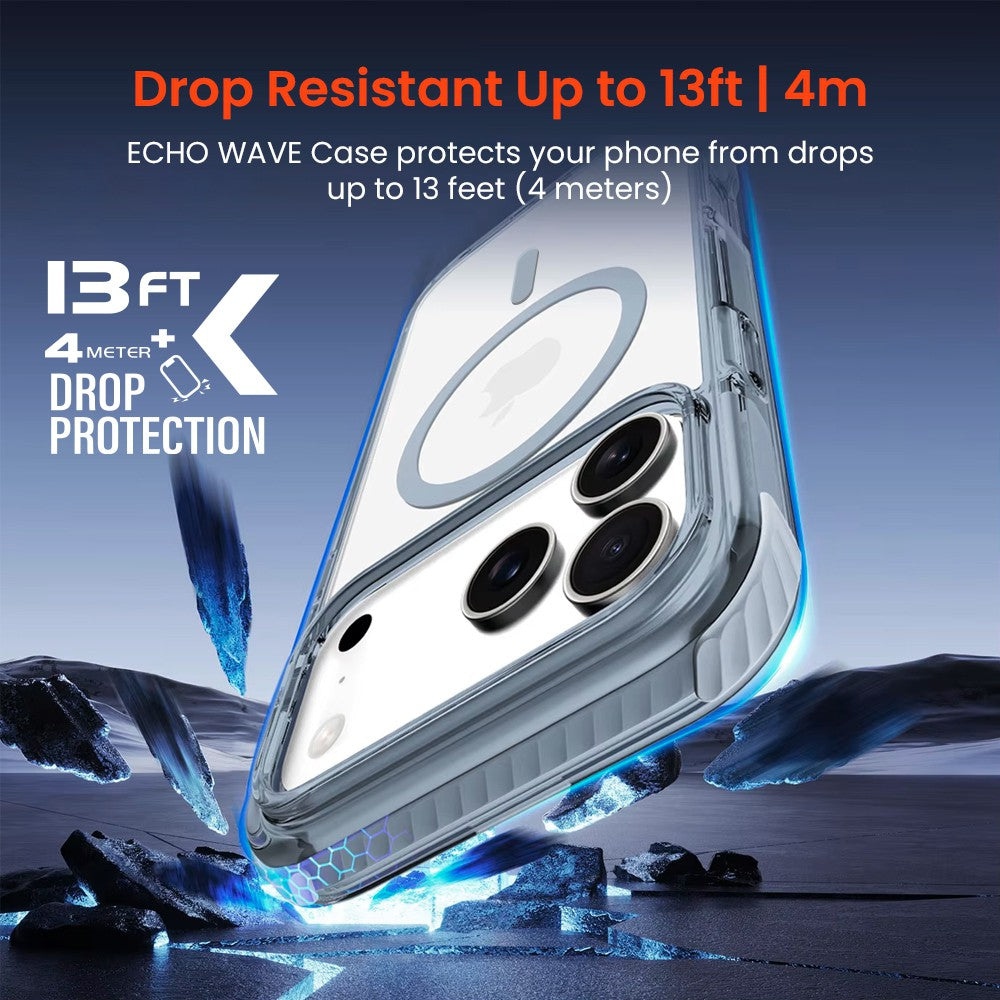 Echo Wave Ultimate Impact Protection Transparent Case Cover – Shockproof & Clear Design for iPhone Air