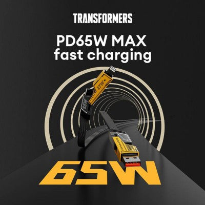 TF-A15 Deformed 4-in-1 Fast Charging Cable 65W – USB-C PD Multi Connector Cable for iPhone / Android / Laptop