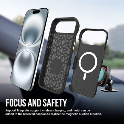 Rugged Shockproof Case Cover with Magnetic Ring – Heavy-Duty Protection & Kickstand for iPhone Air