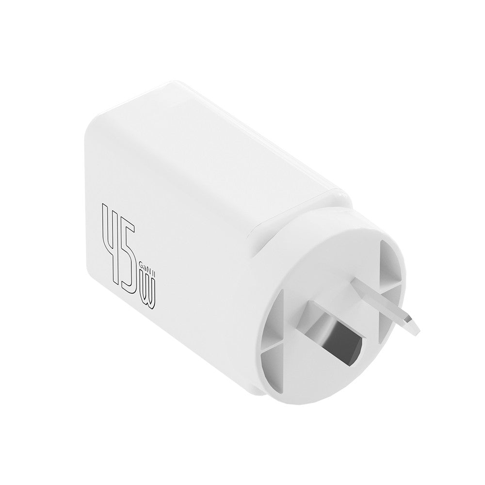 GaN II 45W PD3.0 QC3.0 Dual Ports Charging Adapter - White