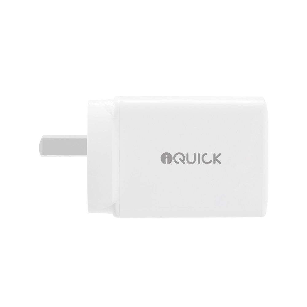 GaN II 45W PD3.0 QC3.0 Dual Ports Charging Adapter - White