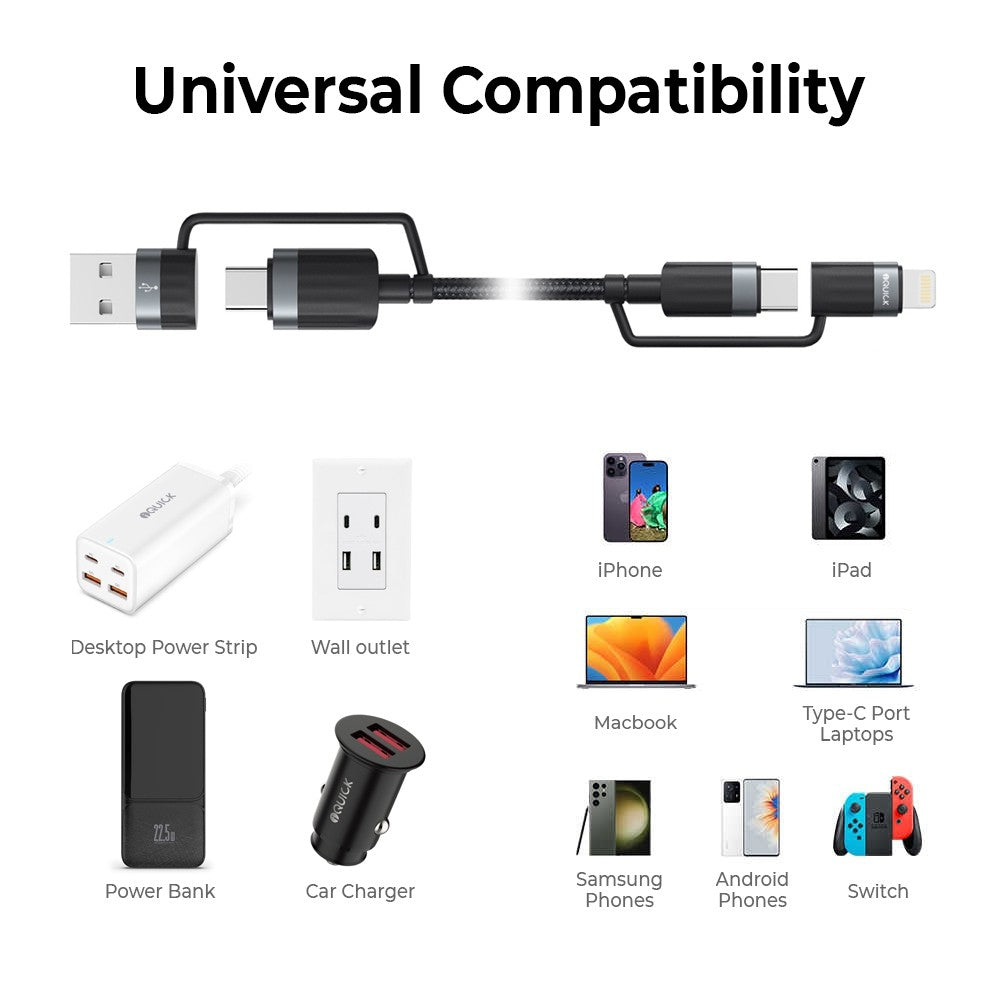 TransWire I Series 4 in 1 Charging Date Cable 1.2m