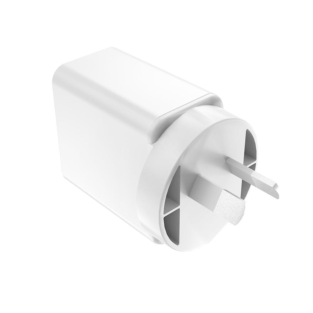 GaN II 30W PD3.0 QC3.0 Dual Ports Charging Adapter - White