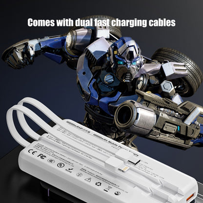 Transformers TF-D28 10000mAh Powerbank – Built-In Cable