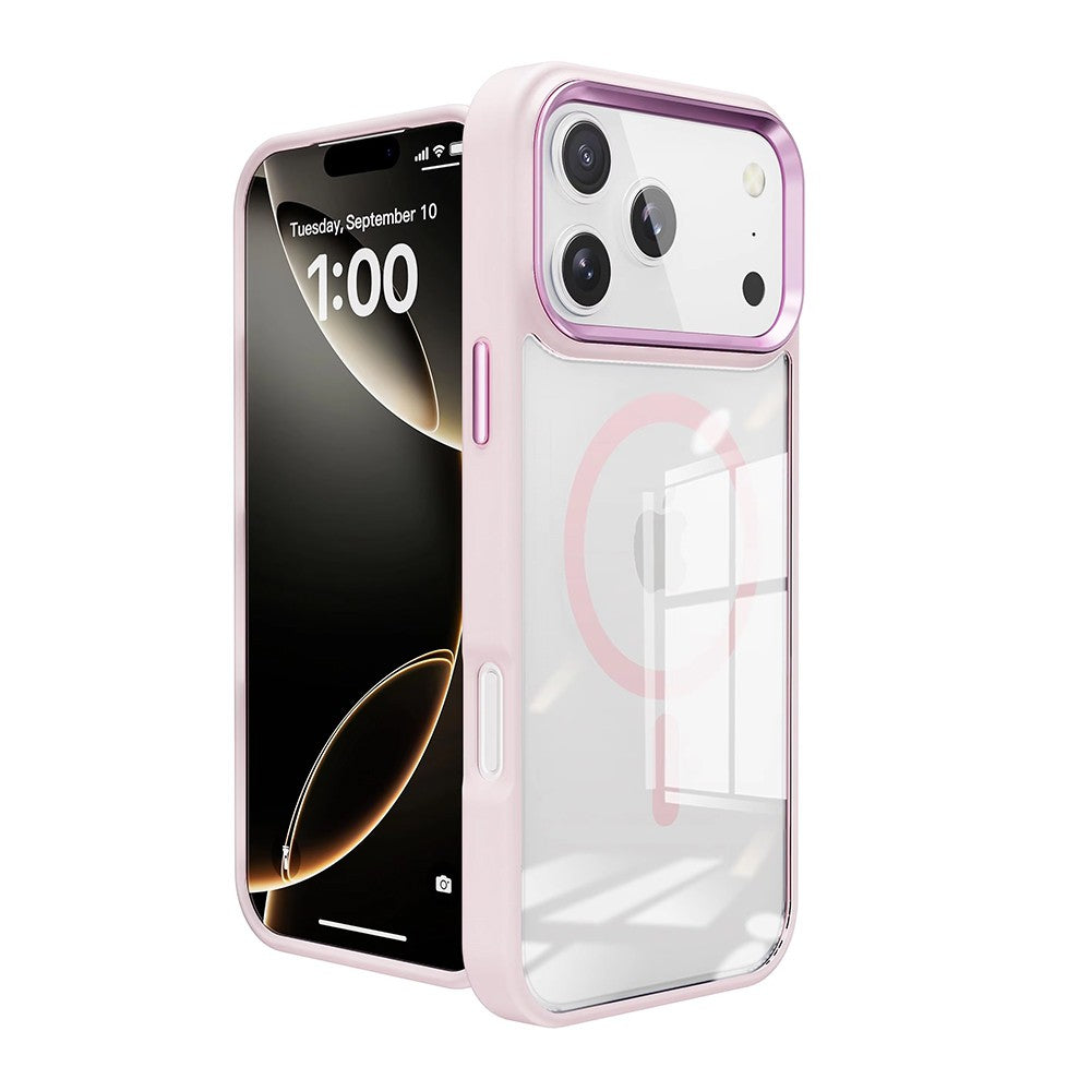 Redefine Metal Camera Lens Transparent Case Cover with Magnetic Ring for iPhone 17 Pro Max