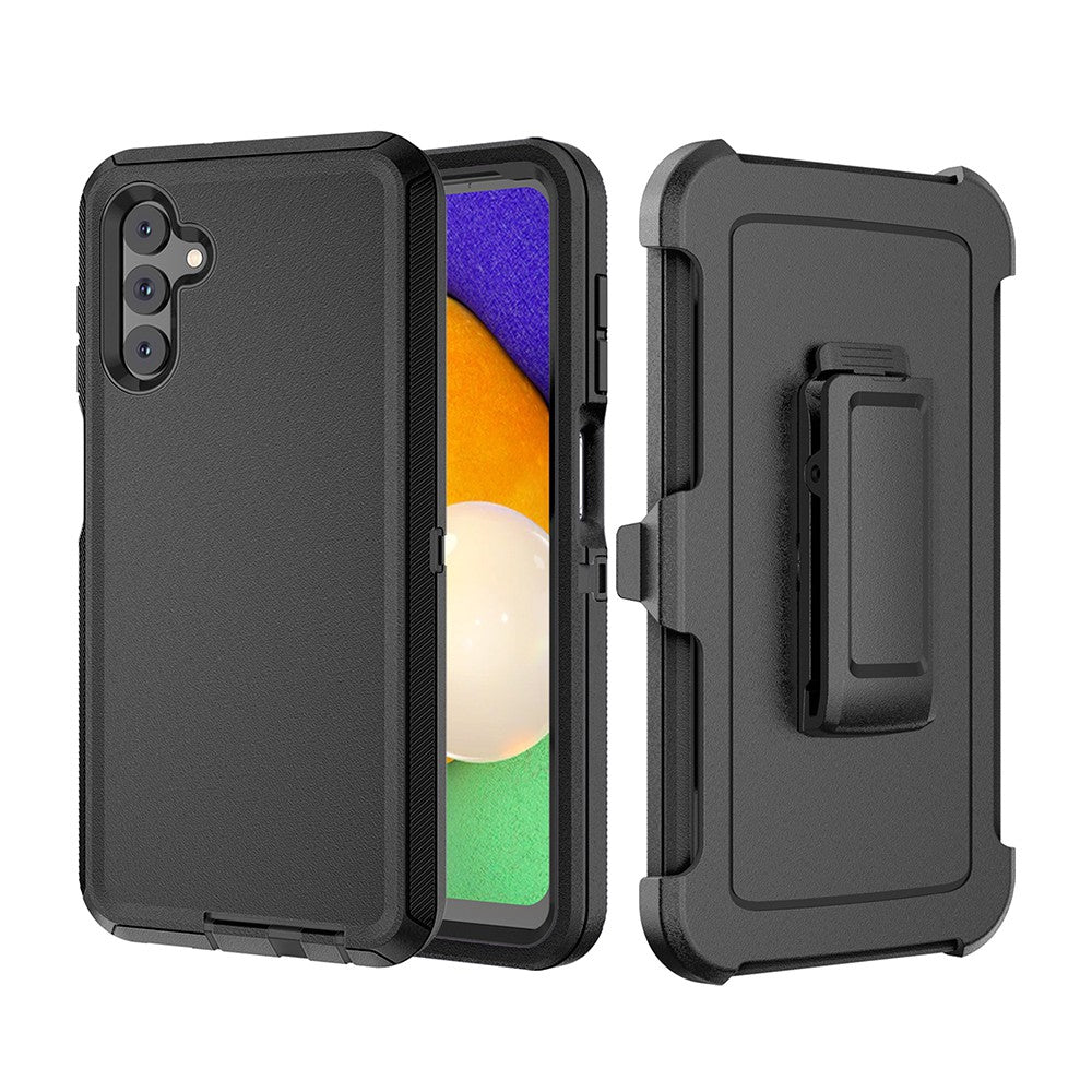 Shockproof Robot Armor Hard Case with Belt Clip for Samsung Galaxy A36 5G - Black
