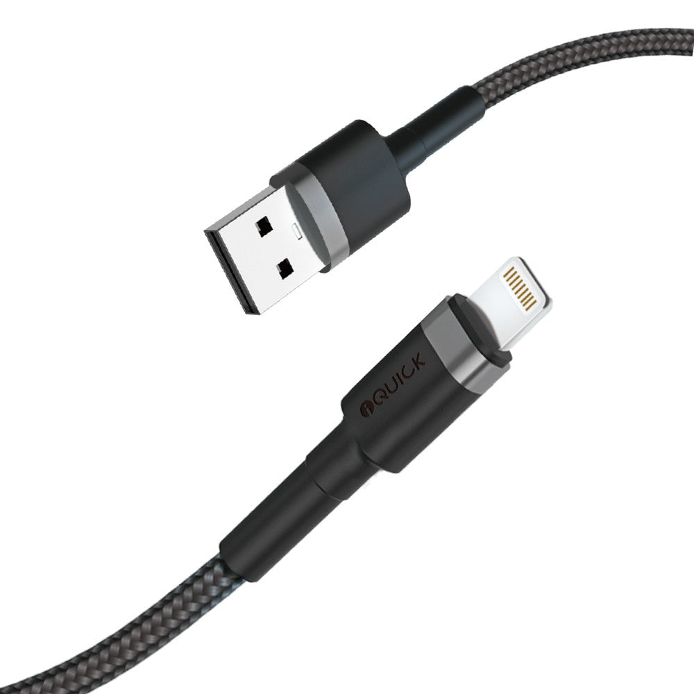 Braided Lightning to USB-A Fast Charging Cable 2M