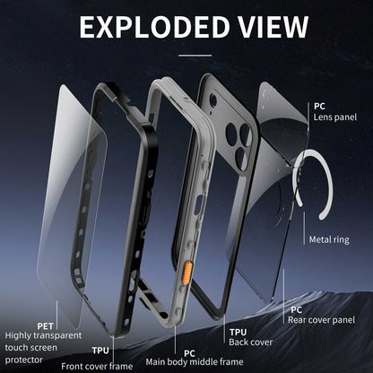 Dot+ IP68 Waterproof Case Cover with Magnetic Ring for iPhone 17 Pro Max