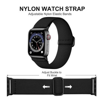 Stretchy Nylon Watch Band for Apple Watch 38mm / 40mm / 41mm – Elastic Loop Replacement Strap