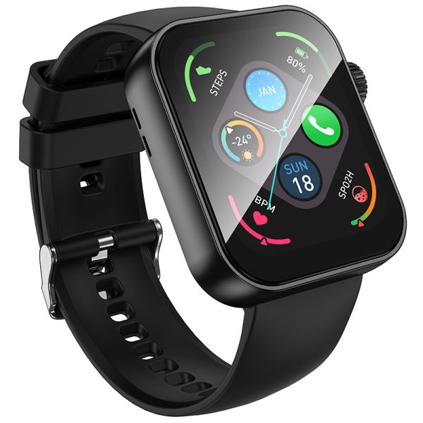 BOROFONE BD13 Smart Sports Watch – Call Version : Black
