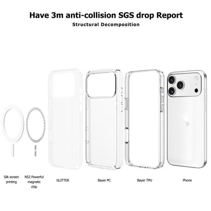 Ultimake Shockproof Transparent Case Cover with Magnetic Ring for iPhone 17 Pro Max