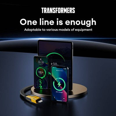 TF-A15 Deformed 4-in-1 Fast Charging Cable 65W – USB-C PD Multi Connector Cable for iPhone / Android / Laptop