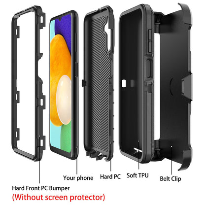 Shockproof Robot Armor Hard Case with Belt Clip for Samsung Galaxy A36 5G - Black