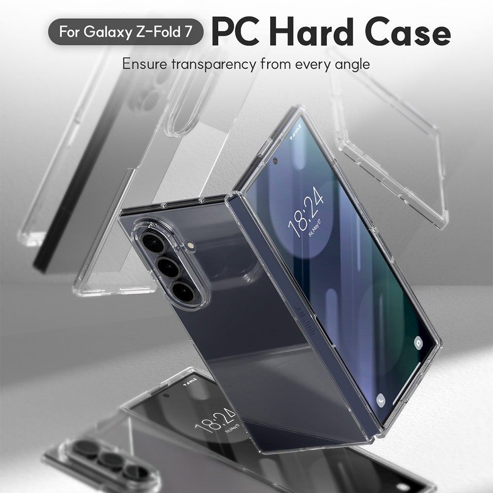 Mercury Clear Hard Case for Samsung Galaxy Z Fold7 – Crystal Transparent Slim Protective Cover