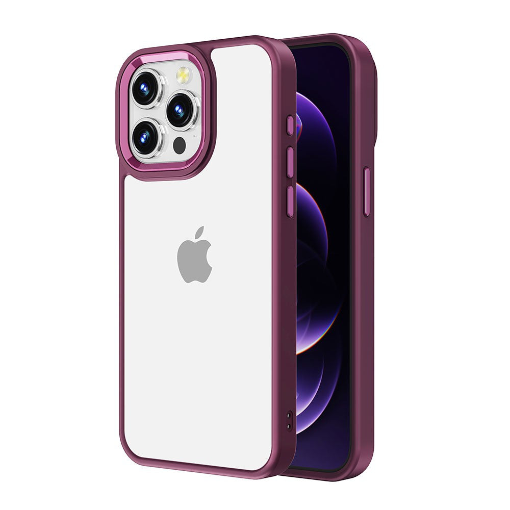 Metal Camera Lens Transparent Shockproof Case Cover – For iPhone 15