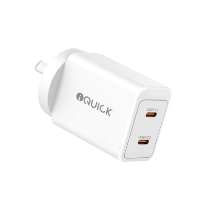GaN II 45W PD3.0 Dual USB-C Ports Charging Adapter - White