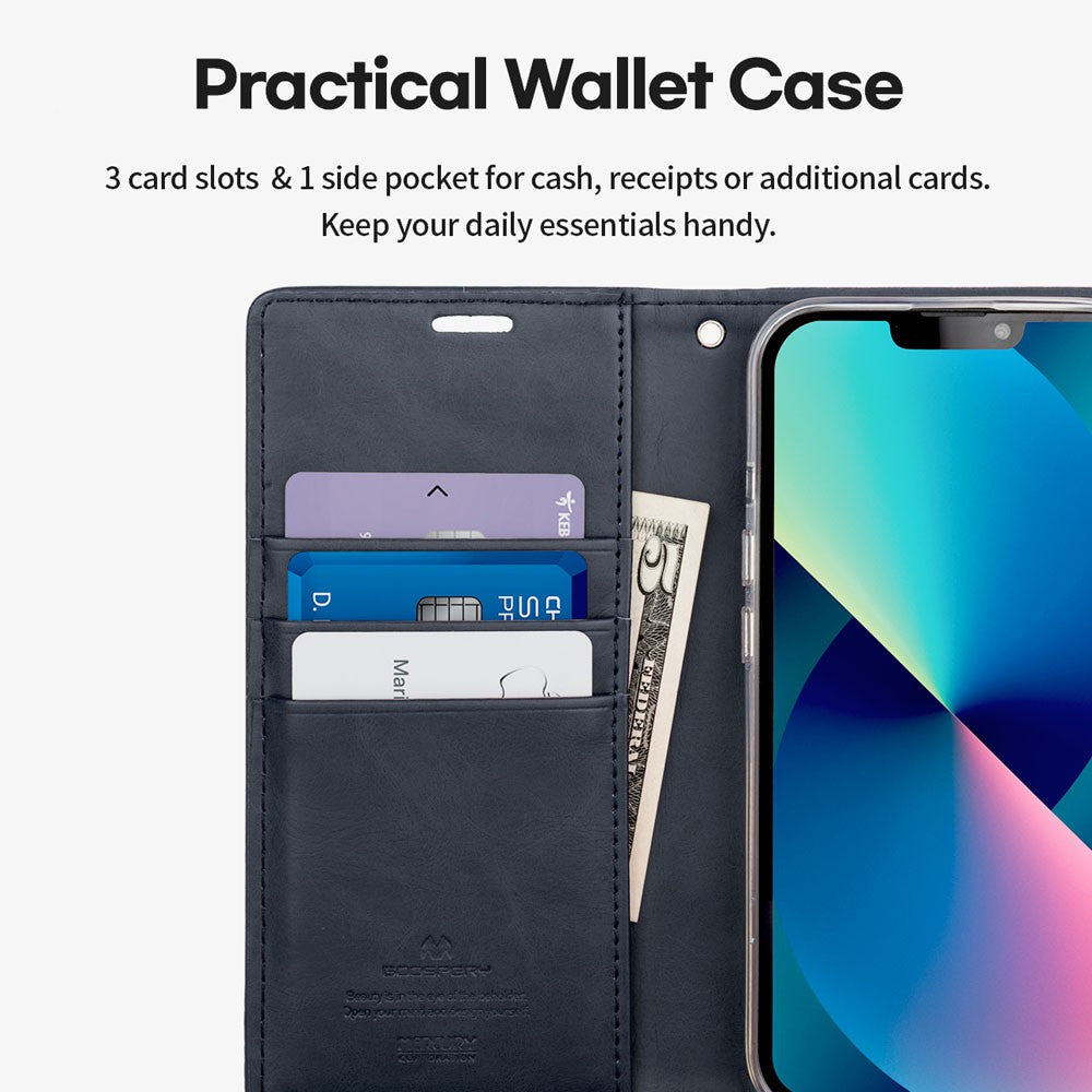 Mercury Blue Moon Diary Case with Magnetic Ring for iPhone 17 Pro Max
