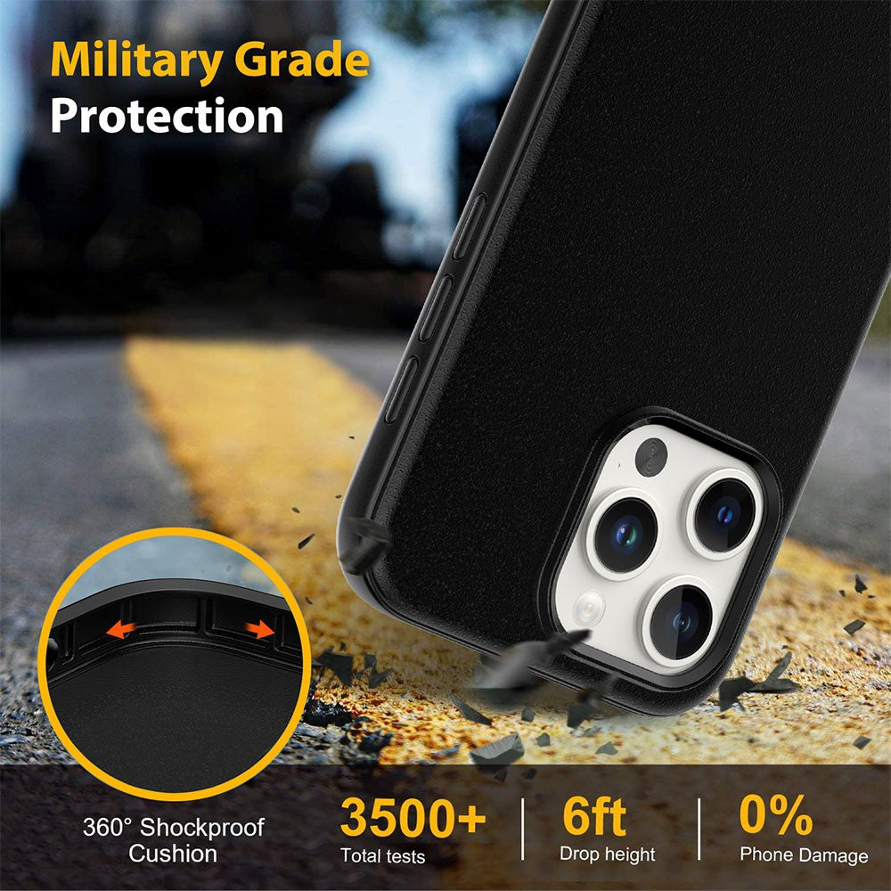 Hybrid Beatles Shockproof Case Cover with Magnetic Ring – Black For iPhone 17 Pro Max