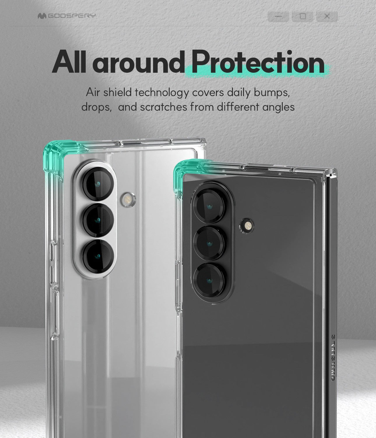 Super Protect Clear Cover Case for Samsung Galaxy Z Fold7 – Slim Transparent Shockproof Case