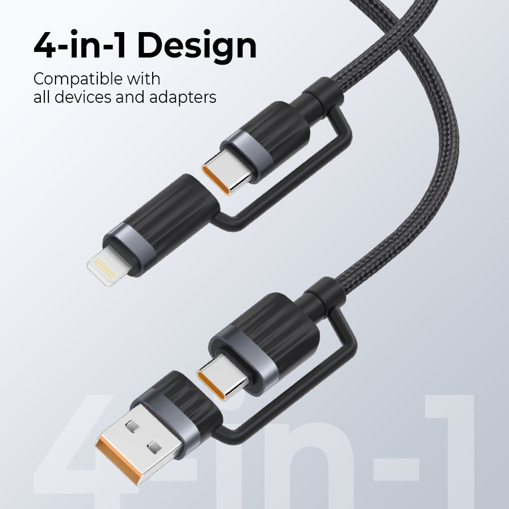 TransWire I Series 4 in 1 Charging Date Cable 1.2m