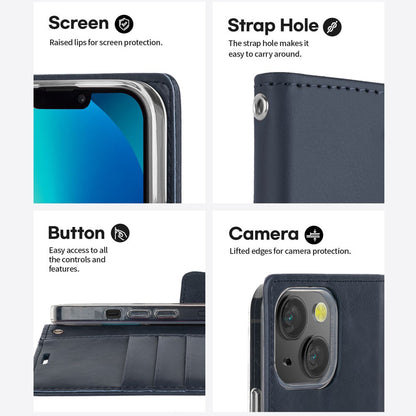 Mercury Blue Moon Diary Case with Magnetic Ring for iPhone 17 Pro Max