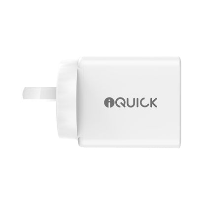 GaN II 30W PD3.0 QC3.0 Dual Ports Charging Adapter - White