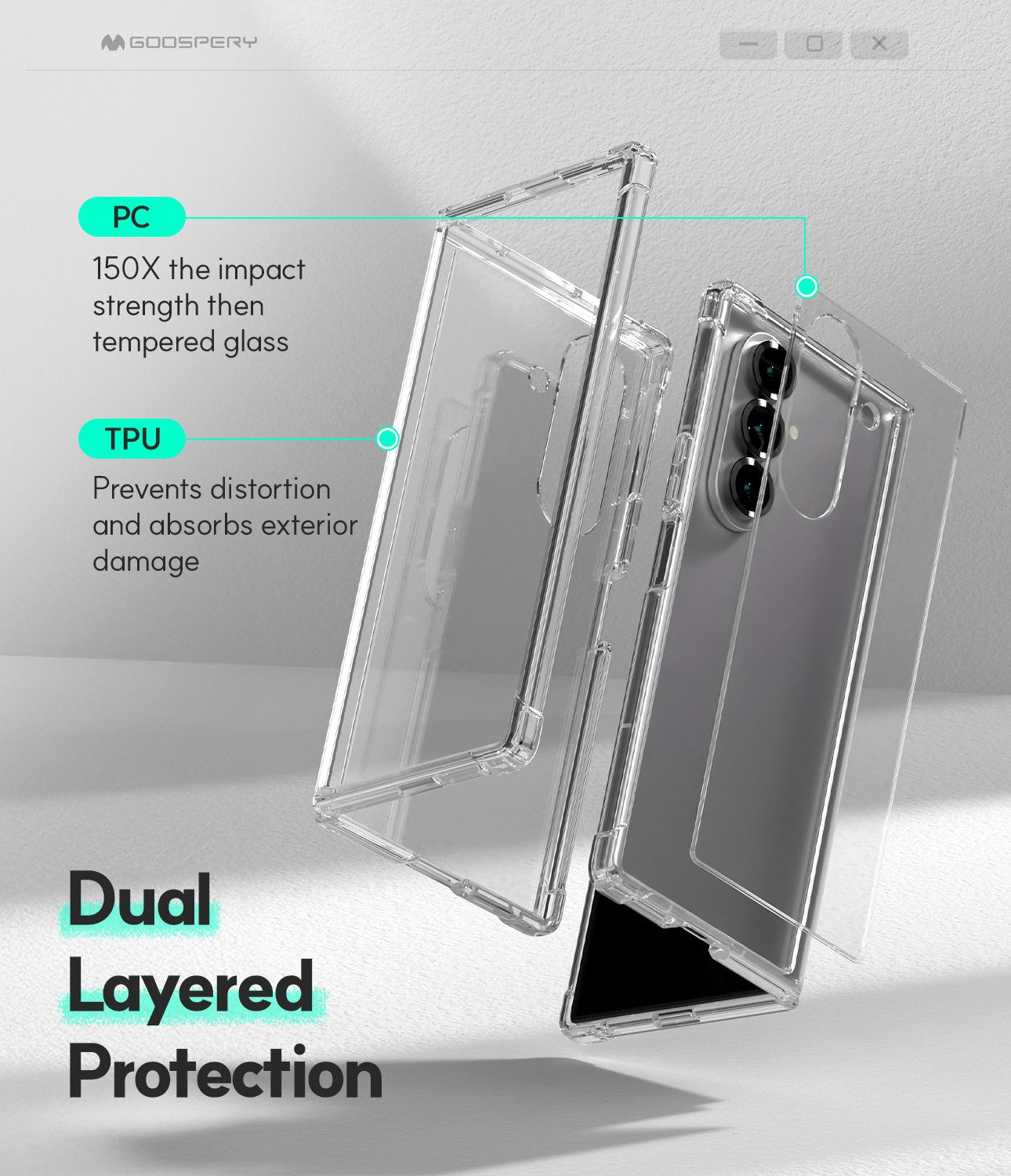 Super Protect Clear Cover Case for Samsung Galaxy Z Fold7 – Slim Transparent Shockproof Case