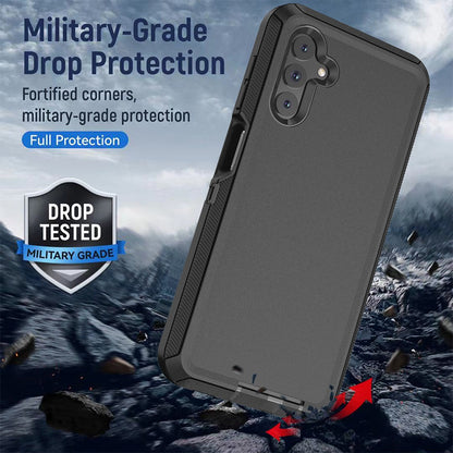 Shockproof Robot Armor Hard Case with Belt Clip for Samsung Galaxy A36 5G - Black