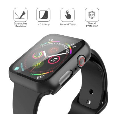Hard PC Case with Tempered Glass Screen Protector for Apple Watch 41mm – Full Protection Cover