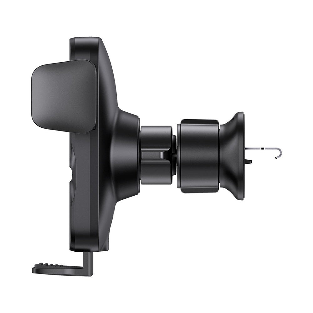 Wisdom Auto Alignment Car Mount Wireless Charger 15W – Smart Gravity Fast Charging Phone Holder (CGZX000001, Black)
